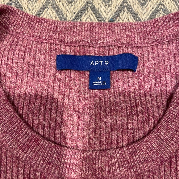 APT.9 Women’s Ribbed Knit Sweater – Size Medium – Pink Heather - Picture 8 of 8